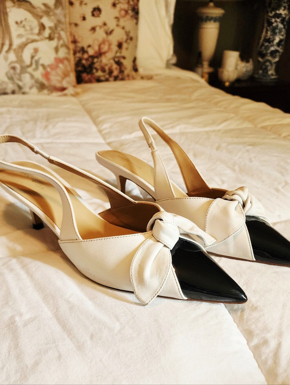 Ann Taylor Two-Tone Slingback Pumps